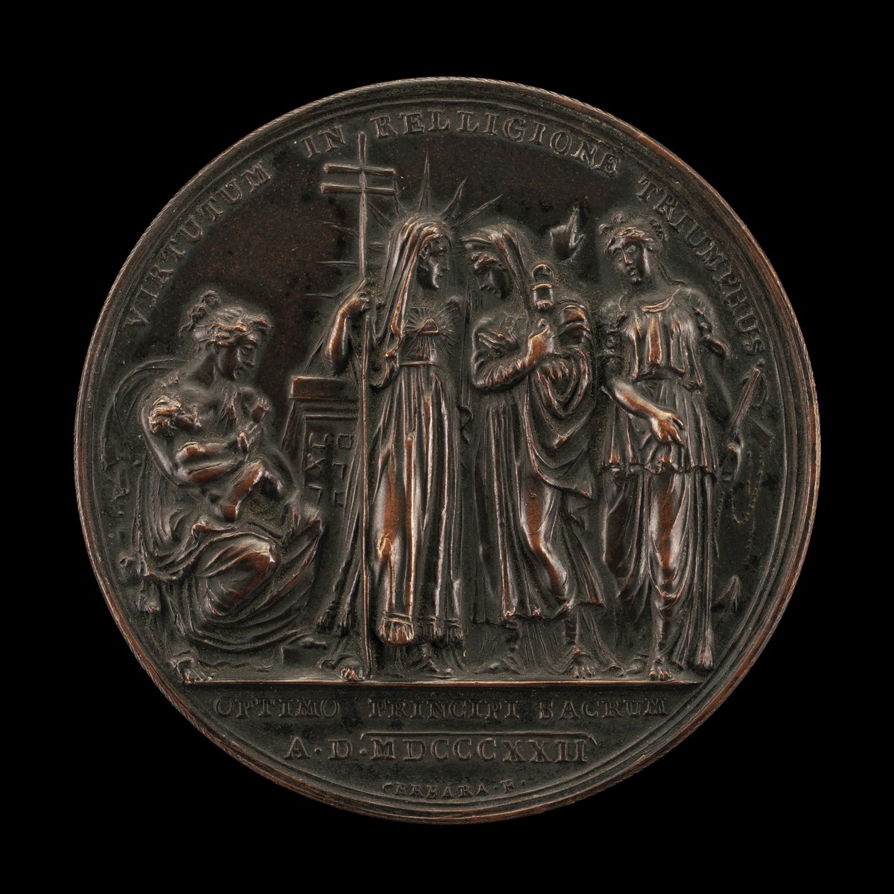 Alegorie triumfu náboženství [reverse], 18221823. od Giuseppe Cerbara