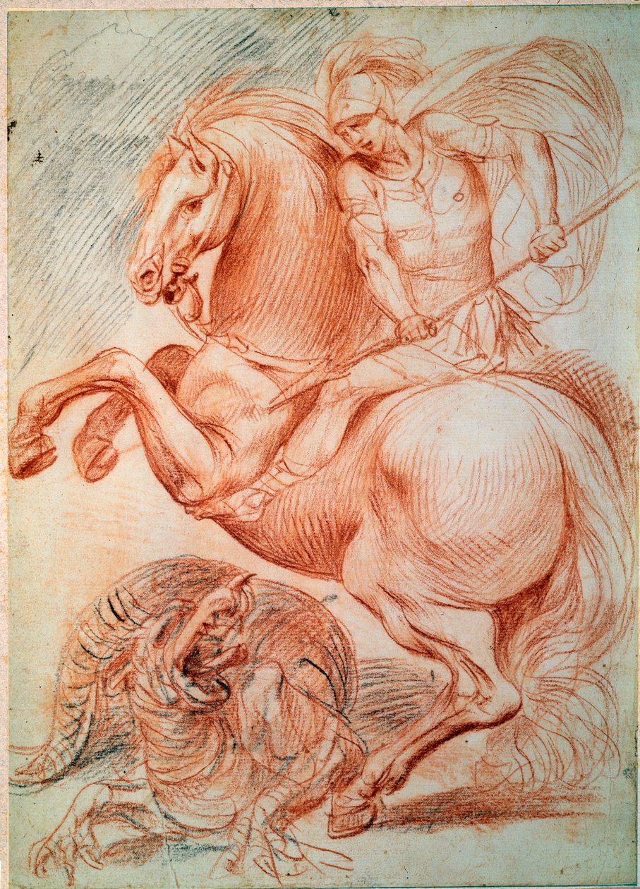 Svatý Jiří a drak, 17. století od Giuseppe Cesari