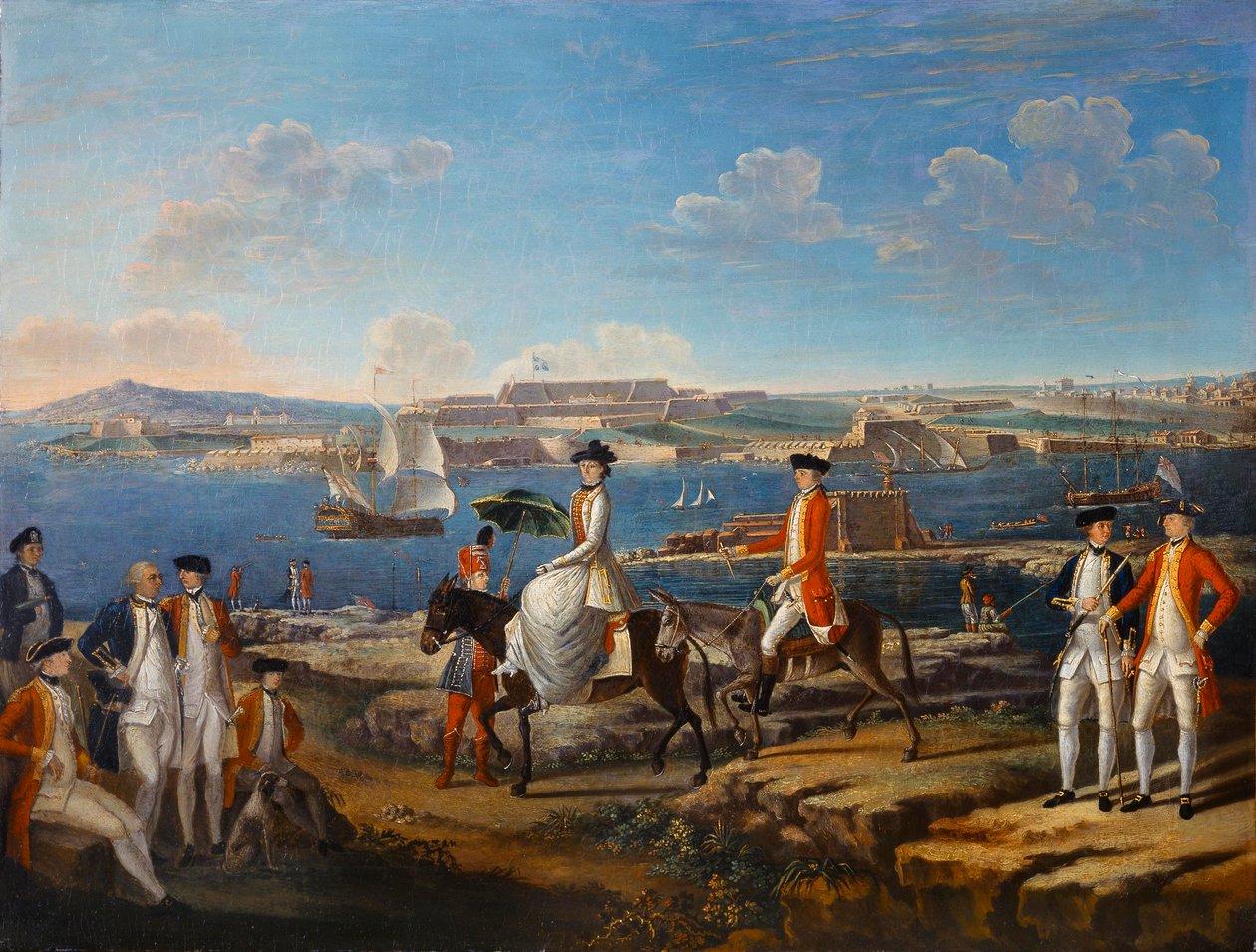 Lady Johnstone, manželka guvernéra Menorky, kolem roku 1771 (olej na plátně) od Giuseppe Chiesa