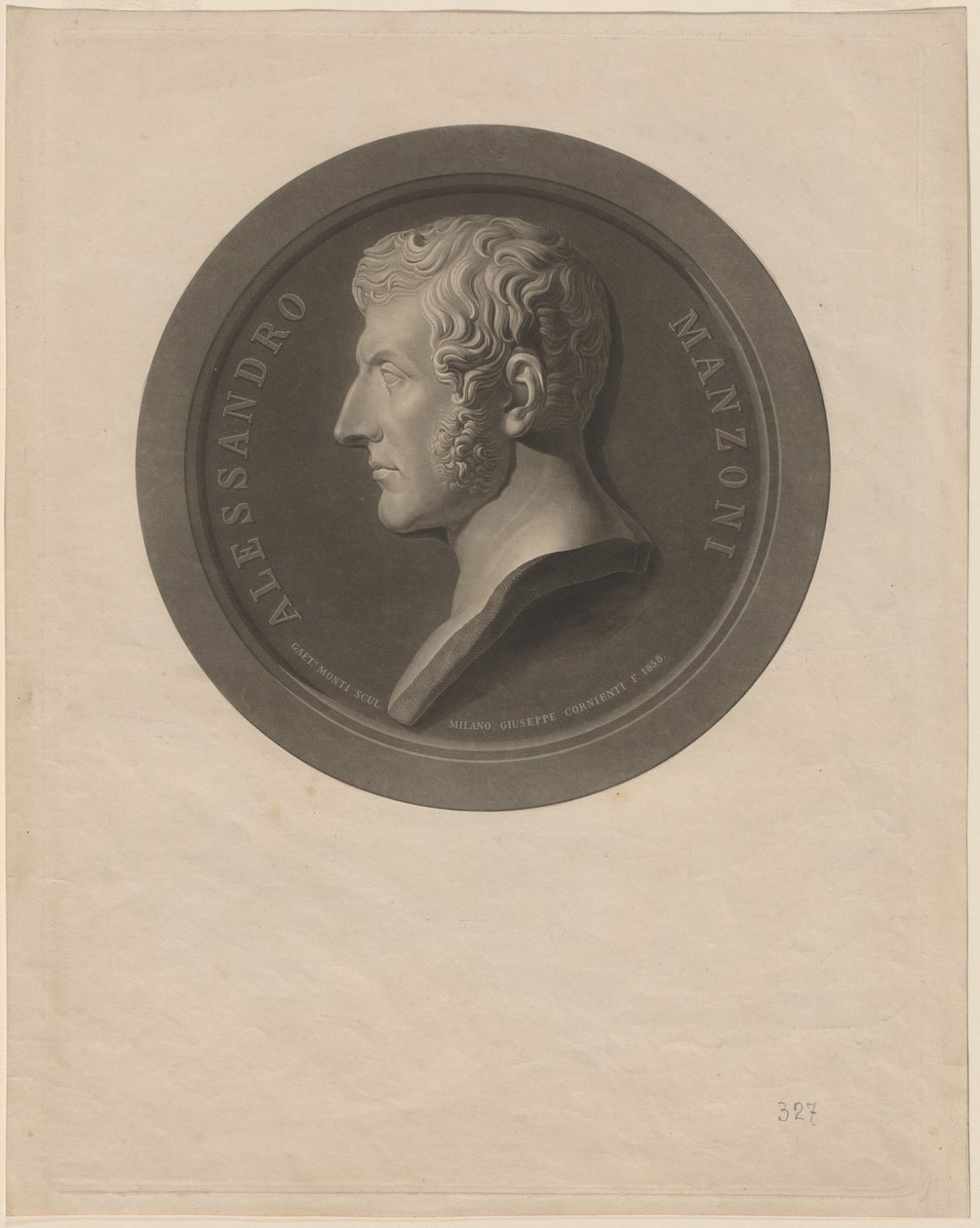 Alessandro Manzoni od Giuseppe Cornienti, after Gaetano Monti