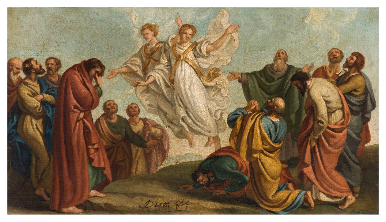 Giuseppe Diotti, Skica, Zjevení andělů apoštolům po Nanebevstoupení Páně od Giuseppe Diotti