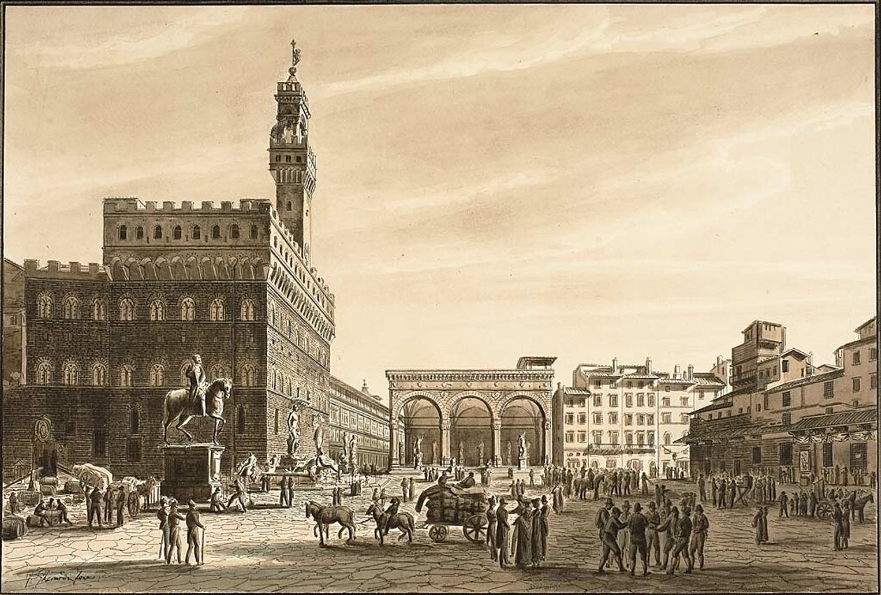 Piazza Signoria od Giuseppe Gherardi