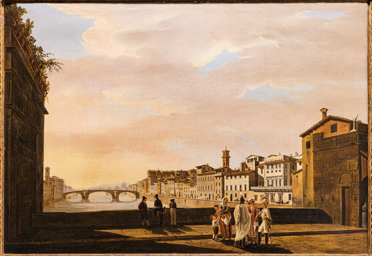 Pohled z Ponte Vecchio od Giuseppe Gherardi