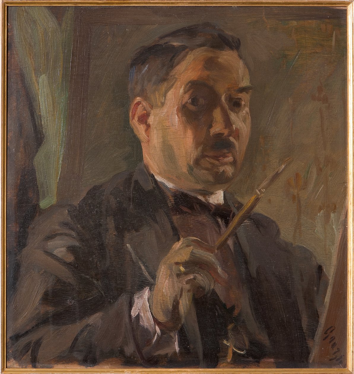 Autoportrét (olej na překližce) od Giuseppe Graziosi