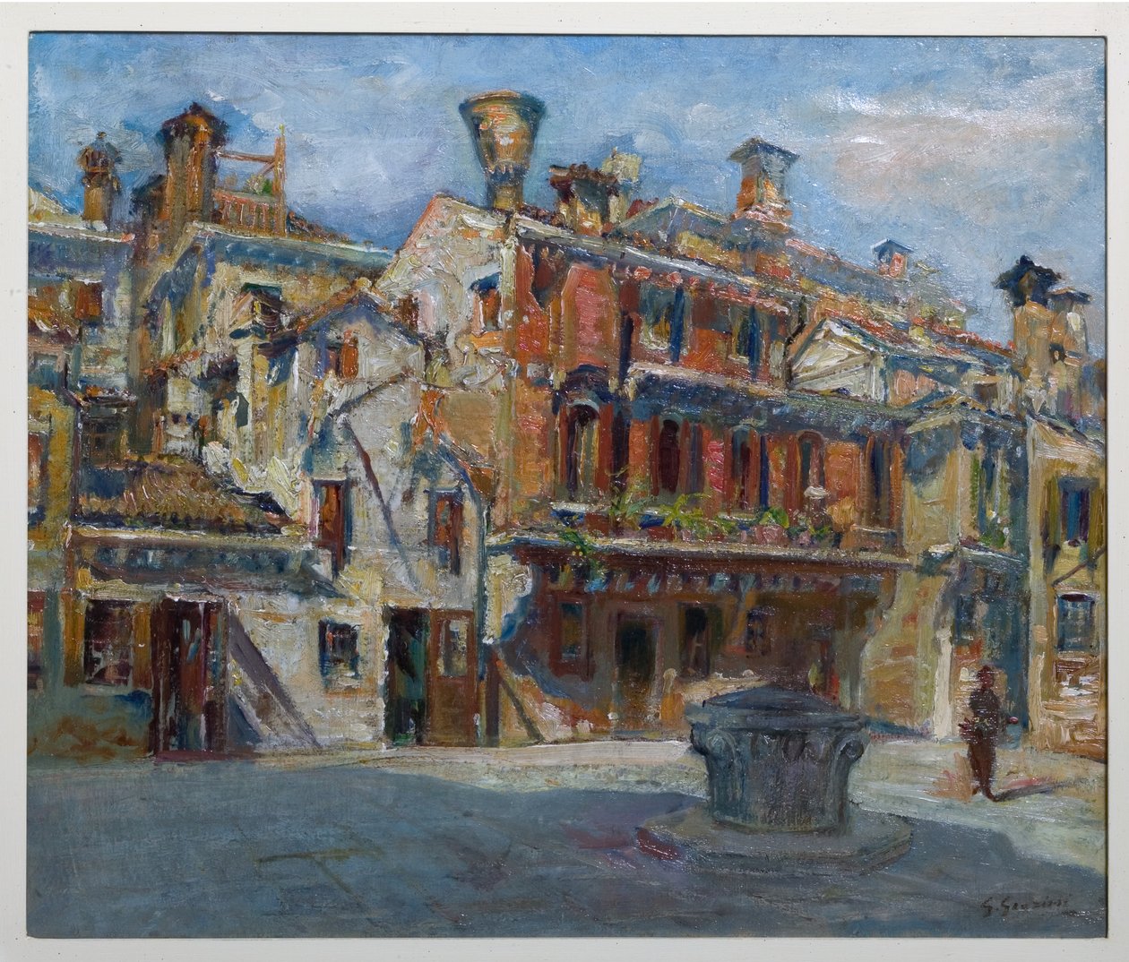 Divadelní náměstí, Benátky (olej na plátně) od Giuseppe Graziosi
