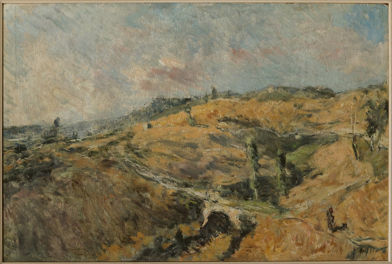 Toskánská krajina - Le Caldire (olej na panelu) od Giuseppe Graziosi