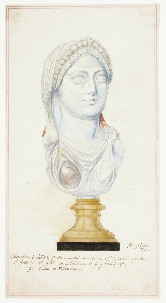 Achátová hlava Kleopatry od Giuseppe Grisoni