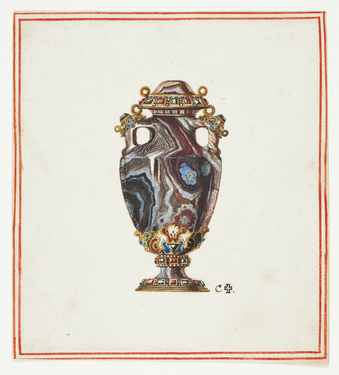 Porfyrová váza od Giuseppe Grisoni