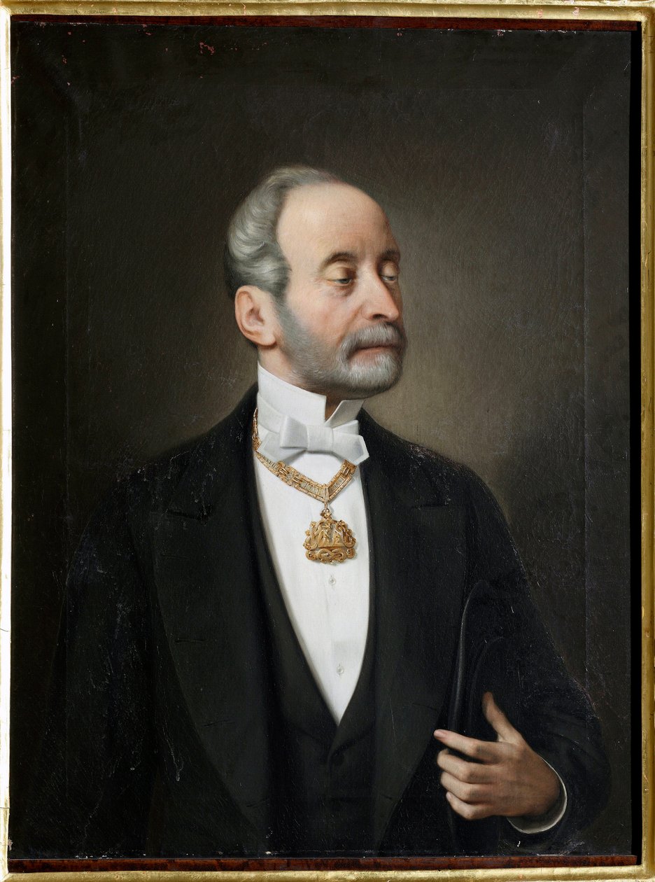 Portrét Raffaela z Ferrari, vévody z Galliery (1803-1876) Obraz Giuseppe Isola (1808-1893) 1876 Genes, Musei di Strada Nuova od Giuseppe Isola