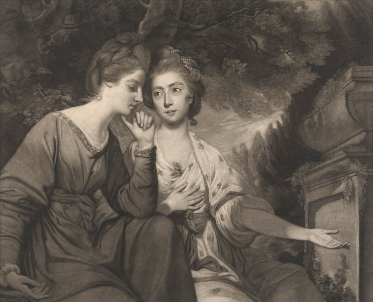 Paní Harriet Bouverie a paní Frances Ann Crewe od Giuseppe Marchi