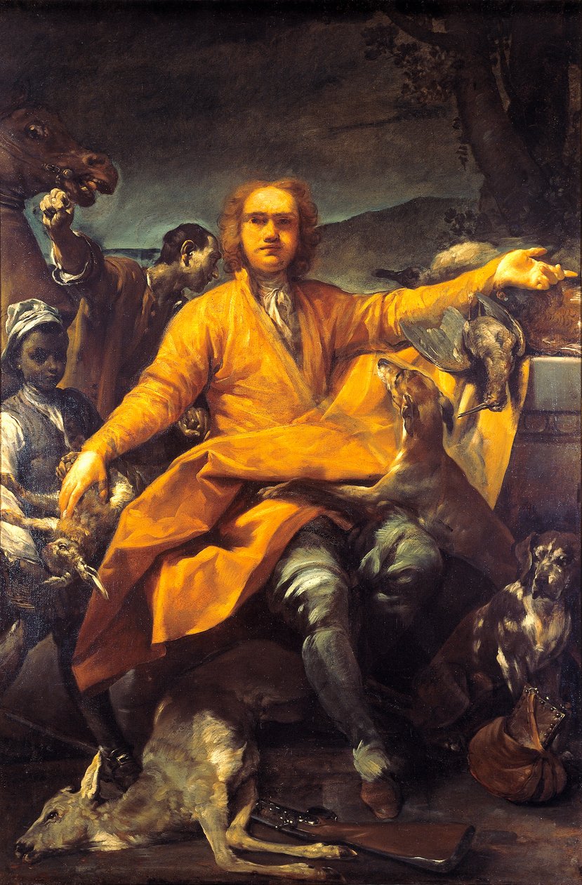 Portrét lovce, Giuseppe Maria Crespi (1665-1747) od Giuseppe Maria (1665 1747) Crespi
