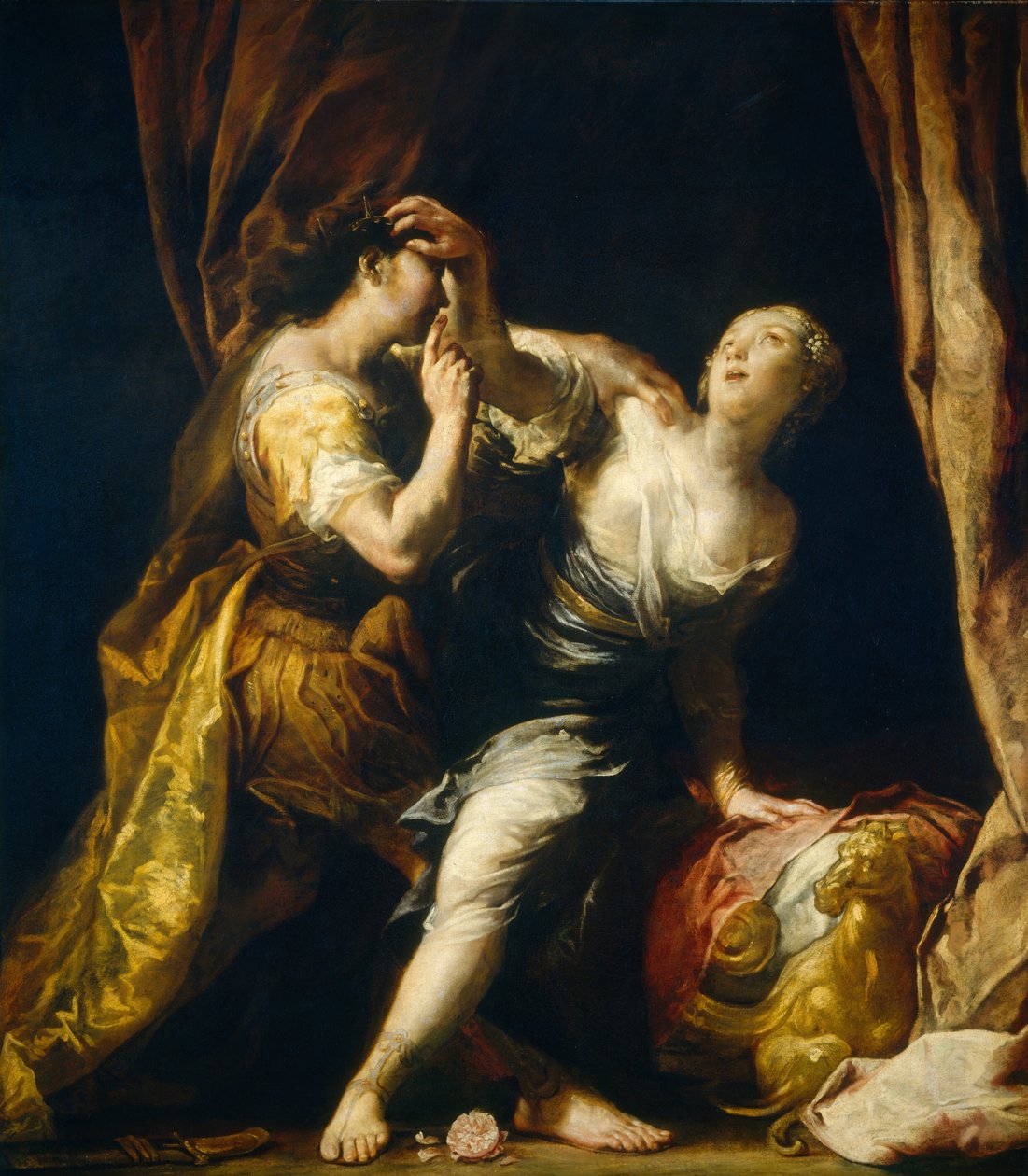 Tarquin a Lucretia, asi 1695-1700 (olej na plátně) od Giuseppe Maria (1665-1747) Crespi