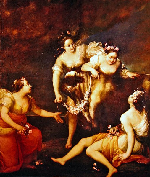 Evropa a býk (olej na plátně) od Giuseppe Maria Crespi
