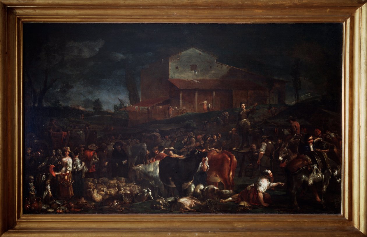 Veletrh v Poggio a Caiano v Toskánsku, Itálie od Giuseppe Maria Crespi