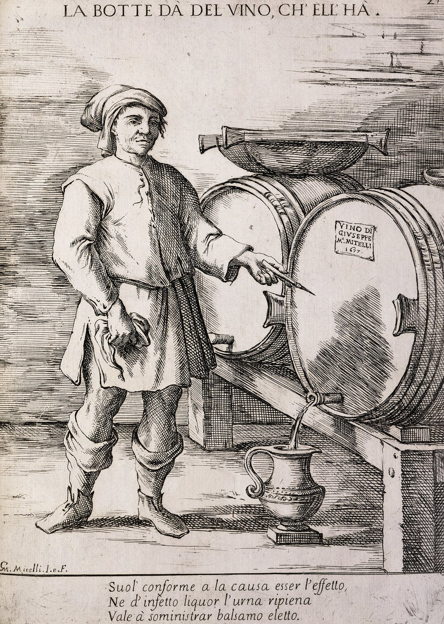 Sud dává víno, které obsahuje, Přísloví od Giuseppe Maria Mitelli