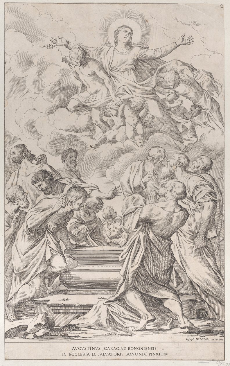 Deska 2: Nanebevzetí Panny Marie, 1678. od Giuseppe Maria Mitelli
