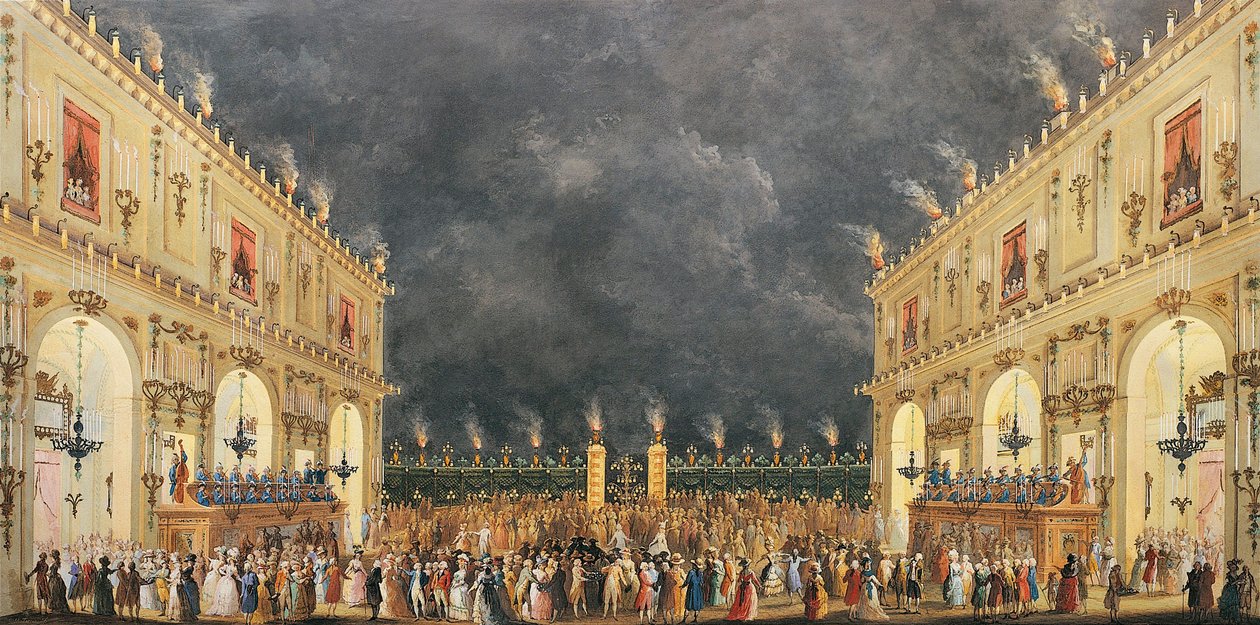 Itálie, Florencie, Festival v Cascine na počest Ferdinanda III Lotrinského od Giuseppe Maria Terreni