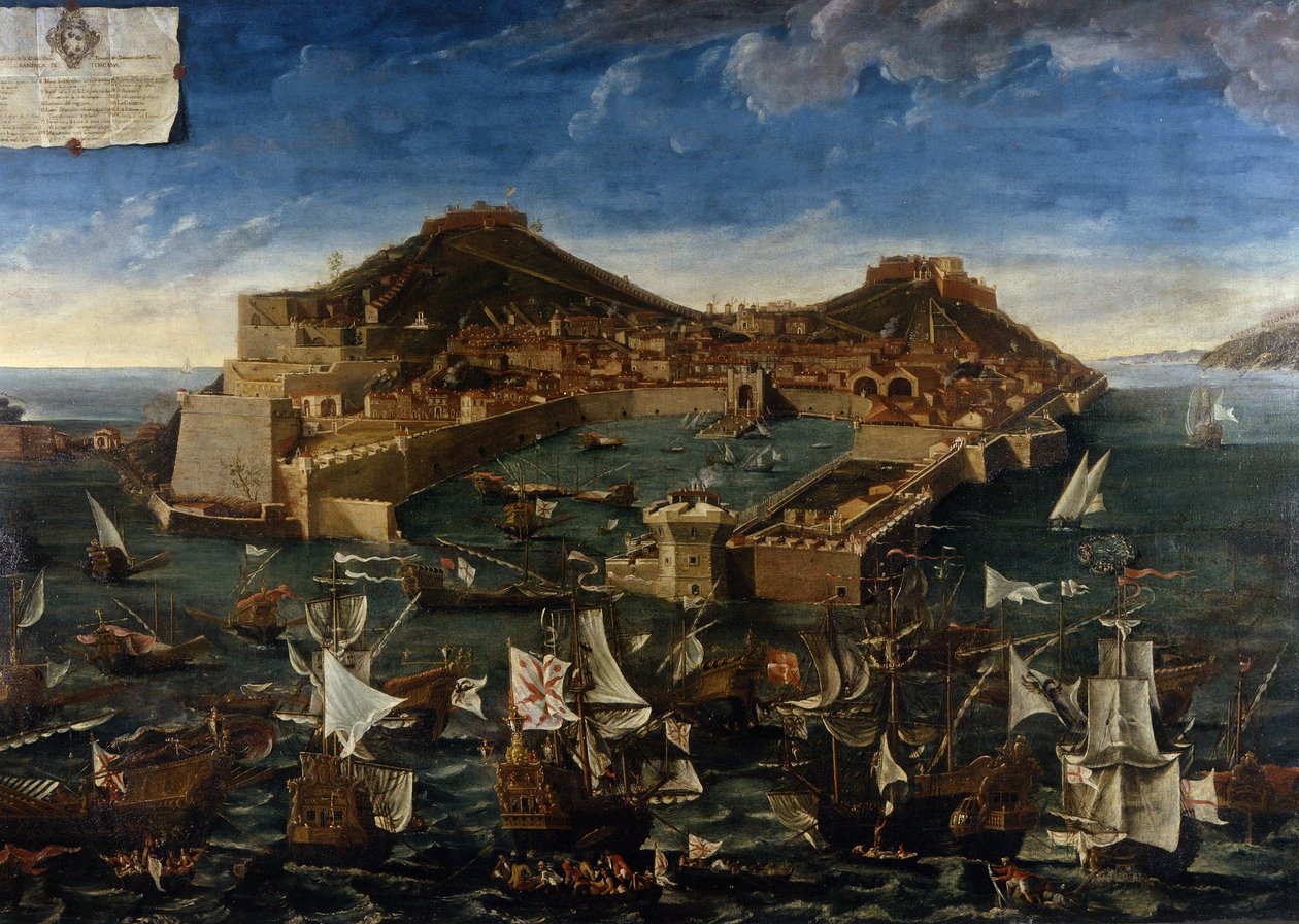 Portoferraio (Elba) (Elba), obraz G.M. Terreni od Giuseppe Maria Terreni