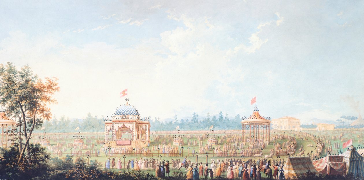 Závod v Cascine, Giuseppe Maria Terreni (1739-1811), Itálie od Giuseppe Maria Terreni