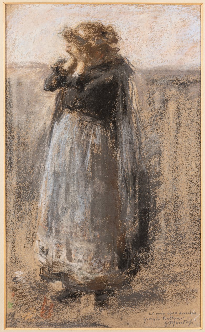 Smutný čas (pastel na papíře) od Giuseppe Mentessi