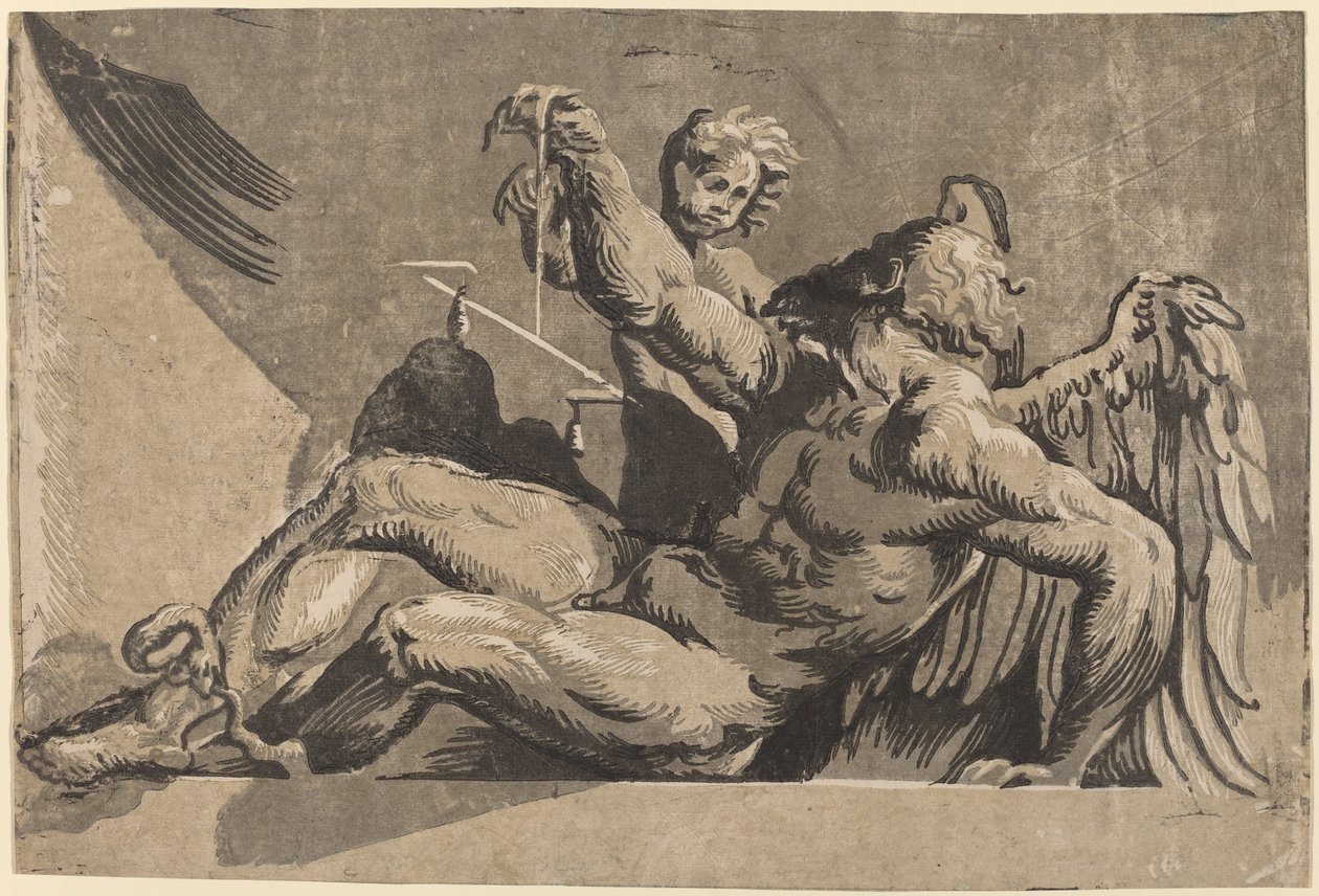 Saturn od Giuseppe Nicolo Vicentino, after Giovanni Antonio Pordenone