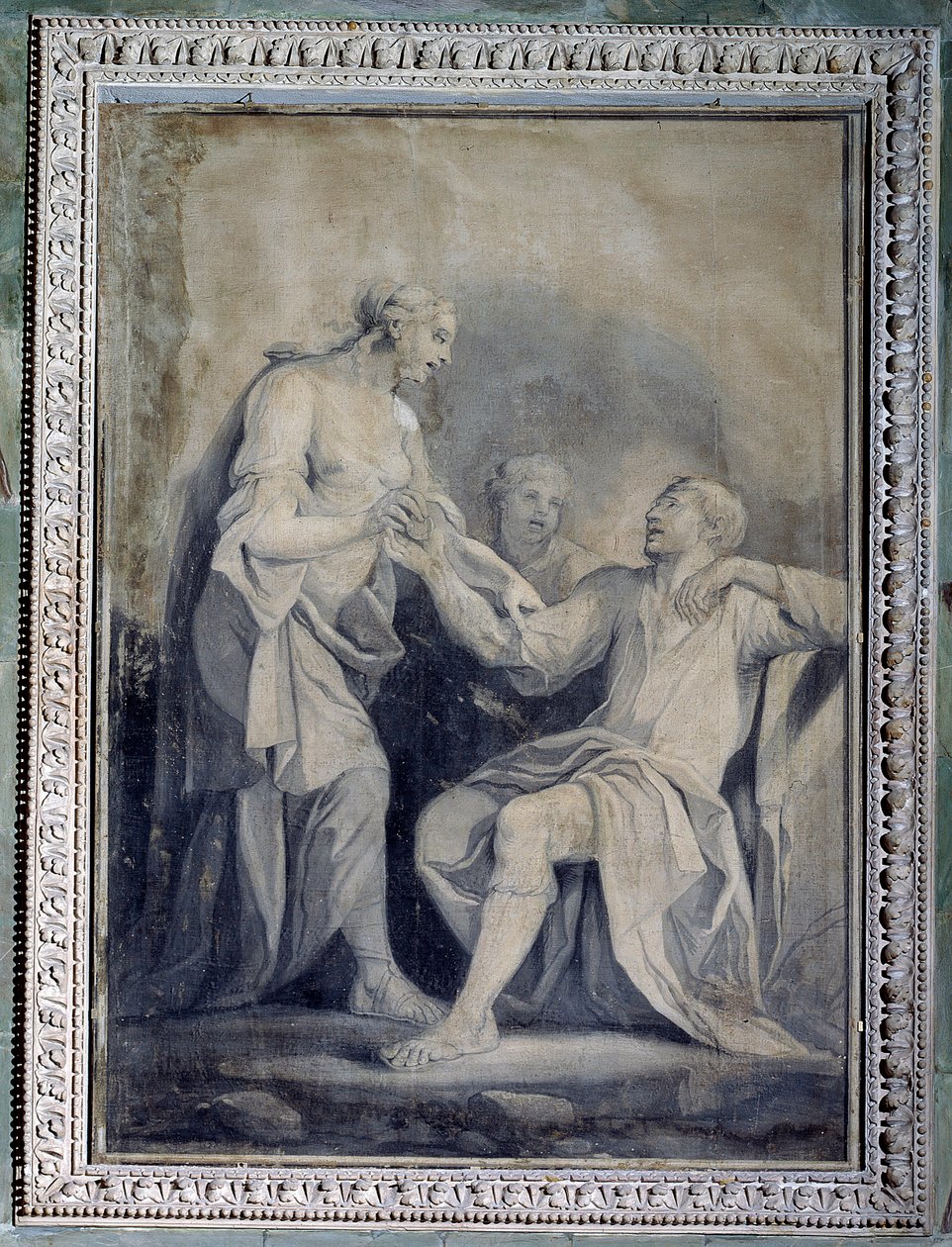 Lidstvo pomáhá neštěstí (Monochromatická kresba od Giuseppe Paganelli