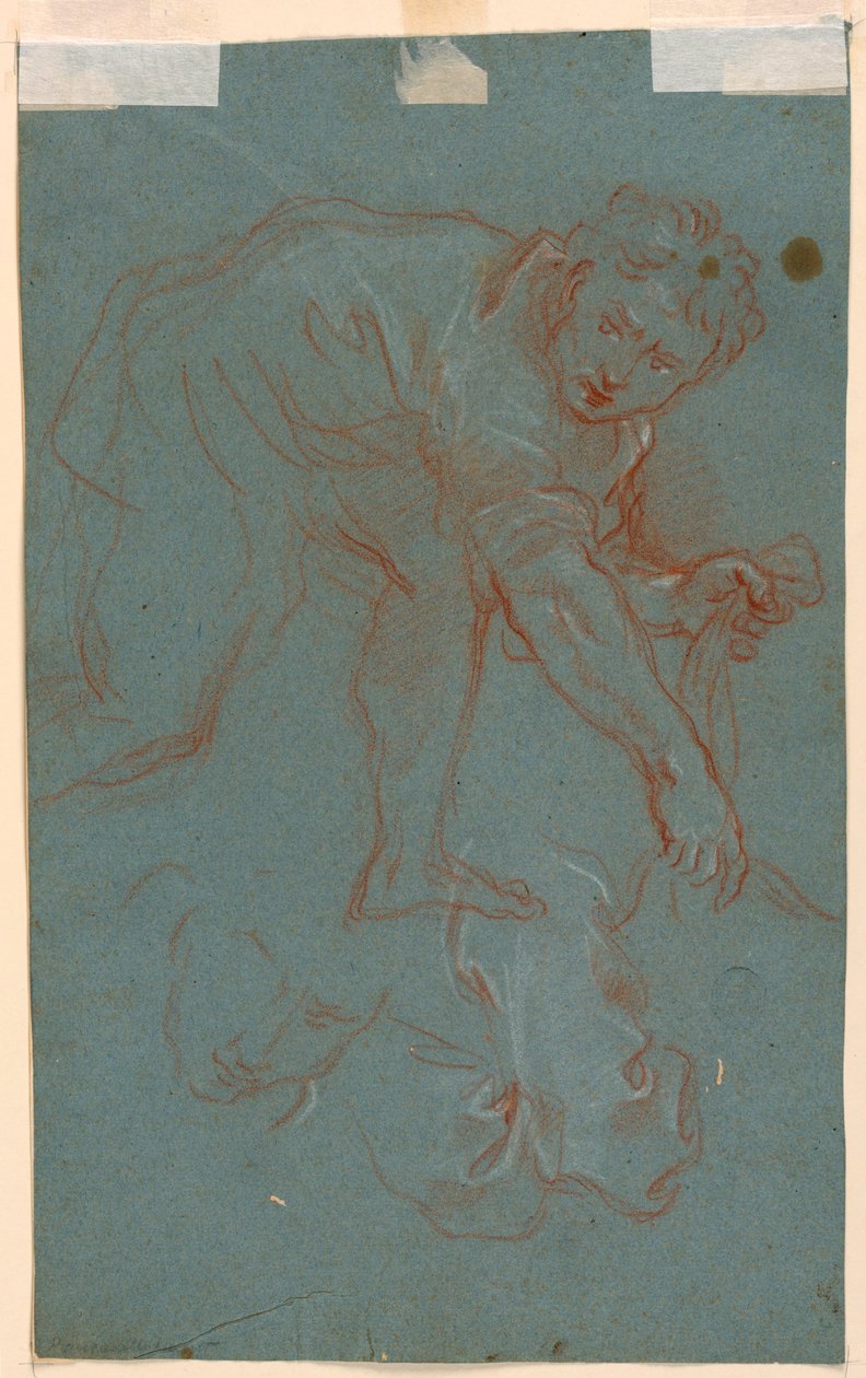 Kresba, Dvě studie muže, konec 18. století od Giuseppe Passeri
