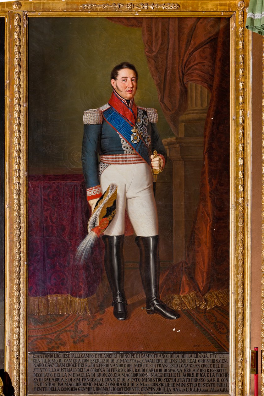 Generálporučík království Antonio Lucchesi Palli (olej na plátně) od Giuseppe Patania