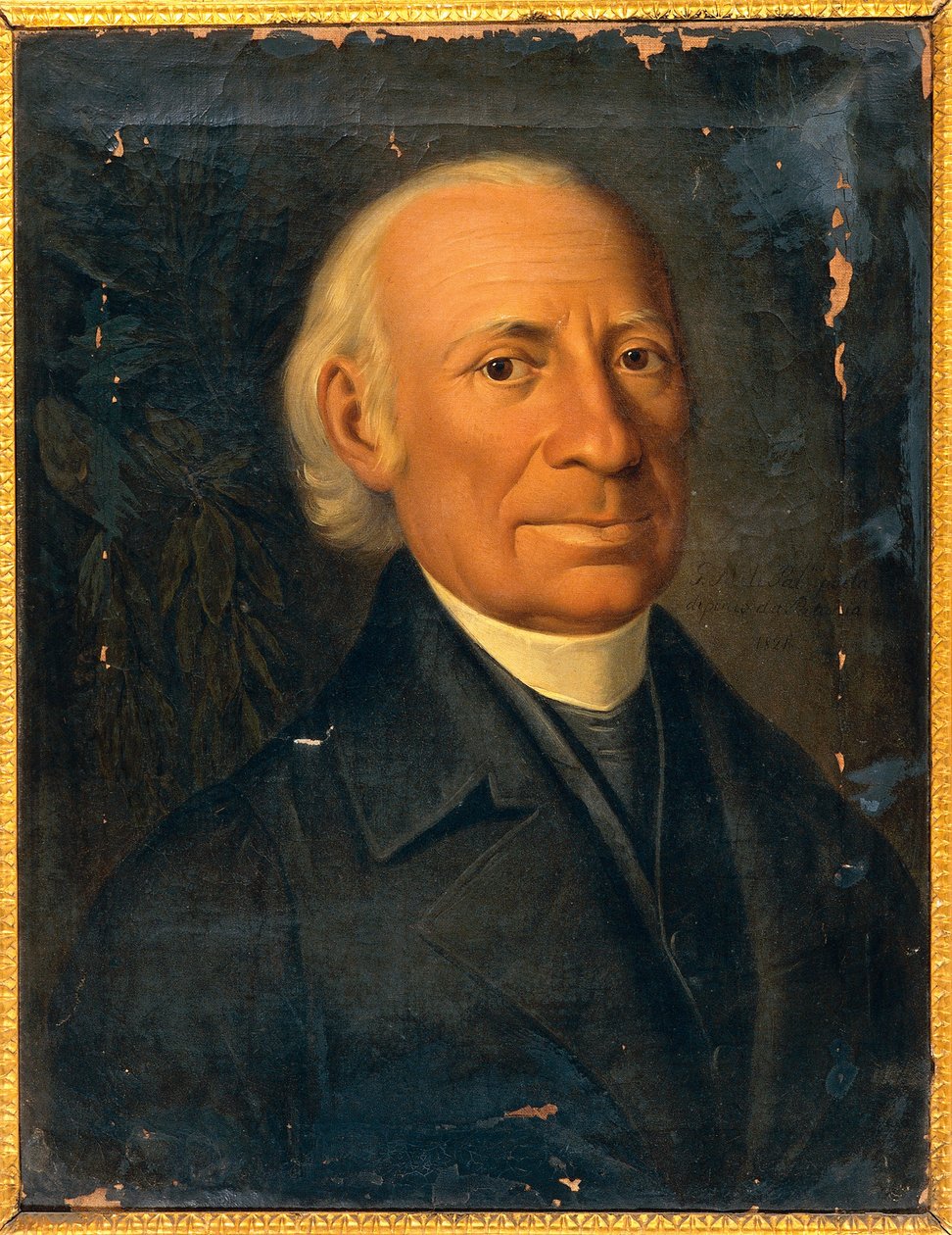 Portrét Giovanni Meli (1740-1815), italský básník a dramatik Giuseppe Patania, malba od Giuseppe Patania