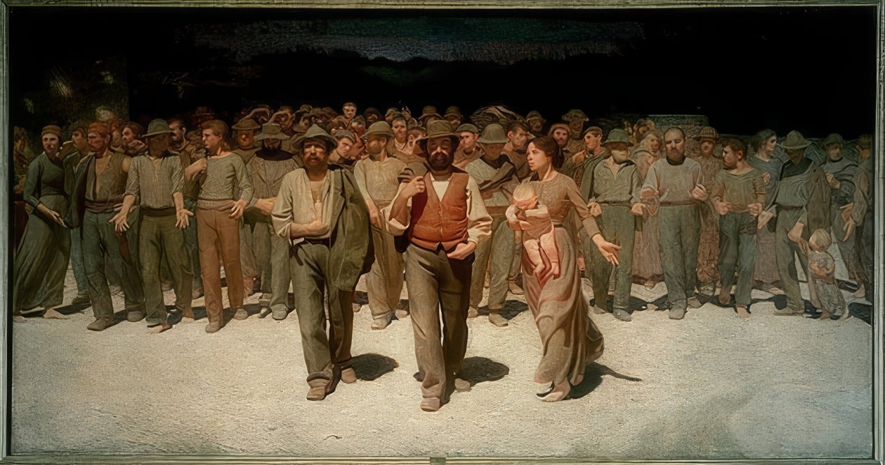 Der vierte Stand (Čtvrtý stav). 1898-1901 od Giuseppe Pellizza da Volpedo