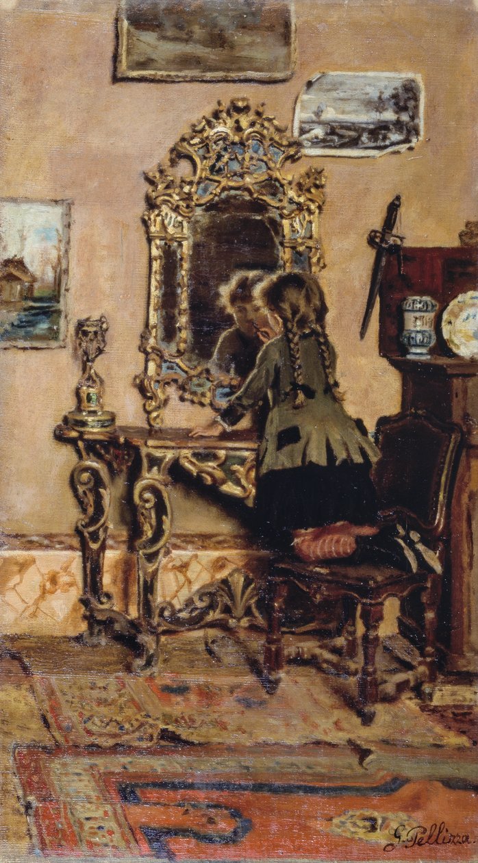 Pieni kunnianhimoinen tyttö od Giuseppe Pellizza da Volpedo