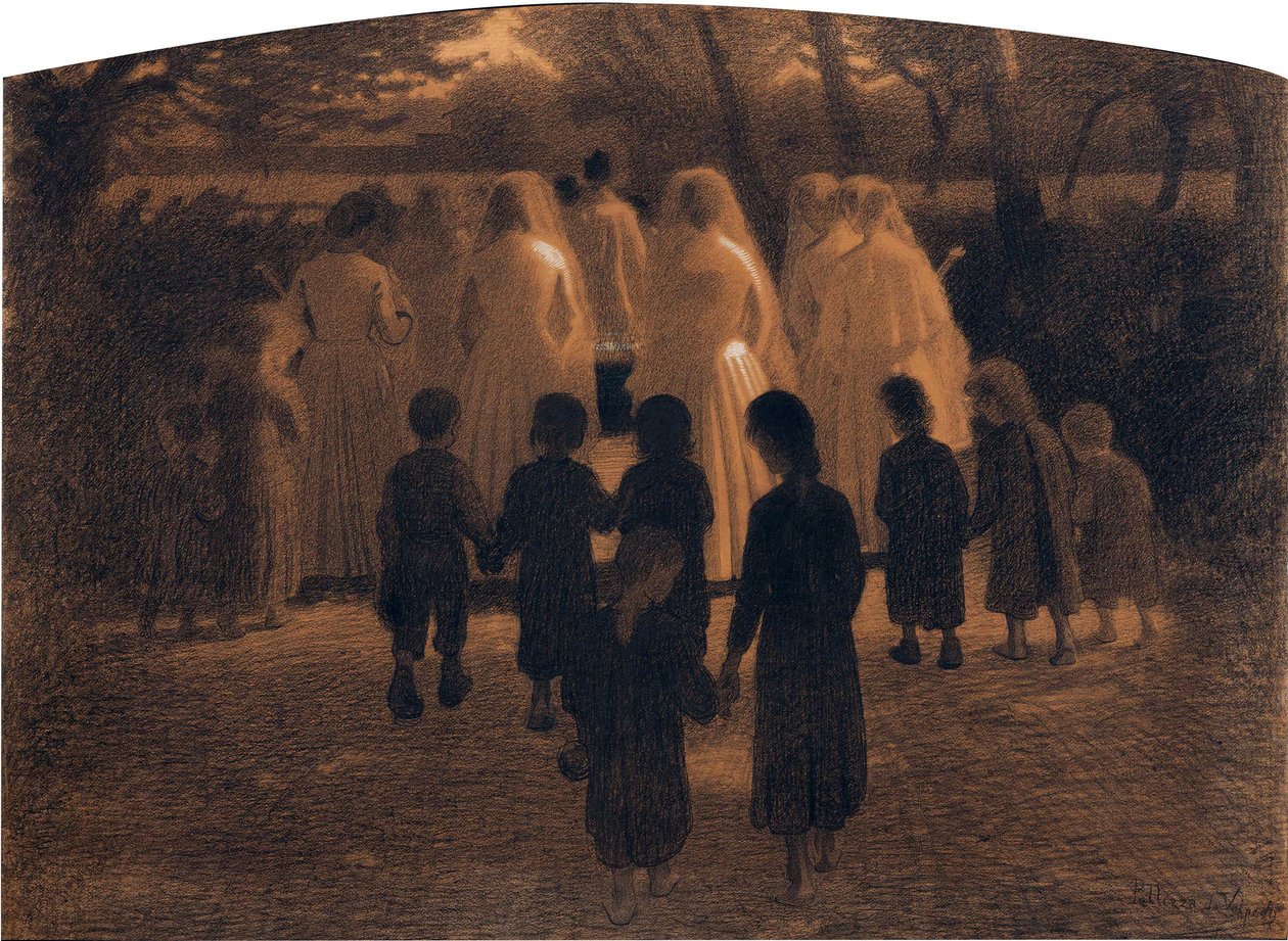 Mrtvé dítě od Pellizzy da Volpedo, Giuseppe (1868-1907). Pastel na kartonu, rozměr: 71x98 od Giuseppe Pellizza da Volpedo