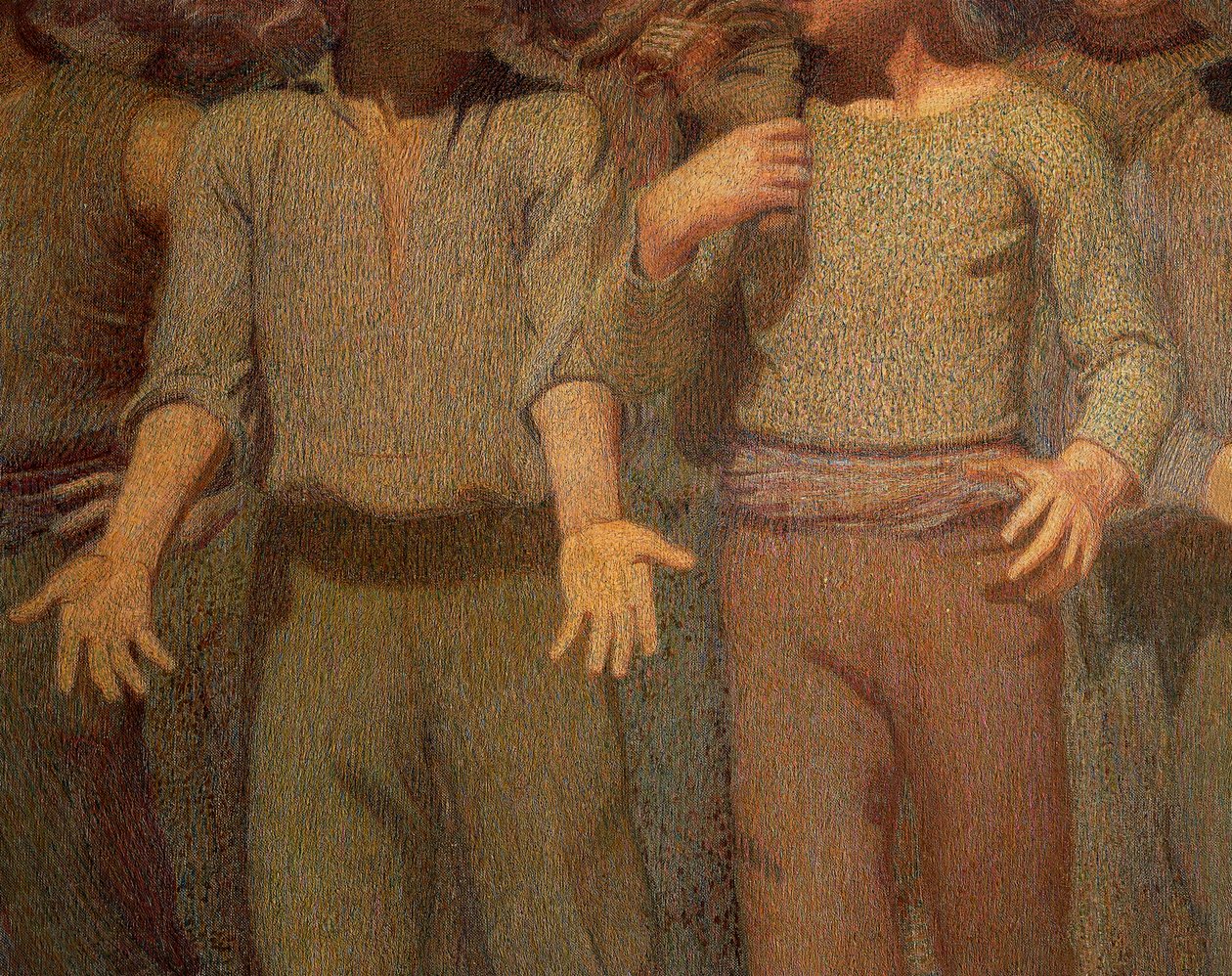 Čtvrtý stát, Giuseppe Pellizza da Volpedo, detail od Giuseppe Pellizza da Volpedo