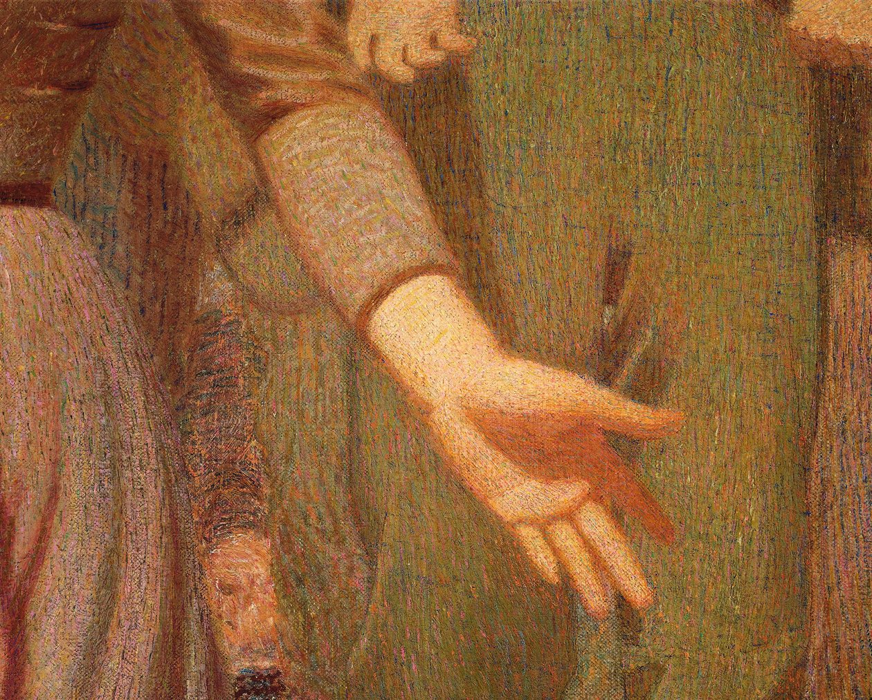 Čtvrtý stát, Giuseppe Pellizza da Volpedo, detail od Giuseppe Pellizza da Volpedo
