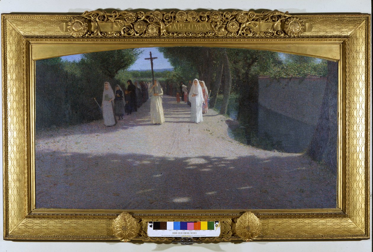 Průvod. Obraz Giovanni Pellizza da Volpedo (1868-1907) od Giuseppe Pellizza da Volpedo