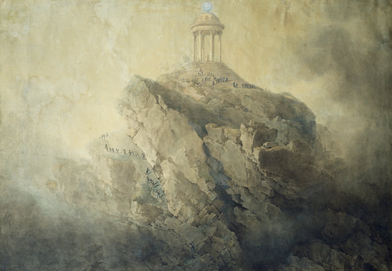 Alegorie Napoleona, Giuseppe Pietro Bagetti (1764-1831), akvarel na papíře od Giuseppe Pietro Bagetti