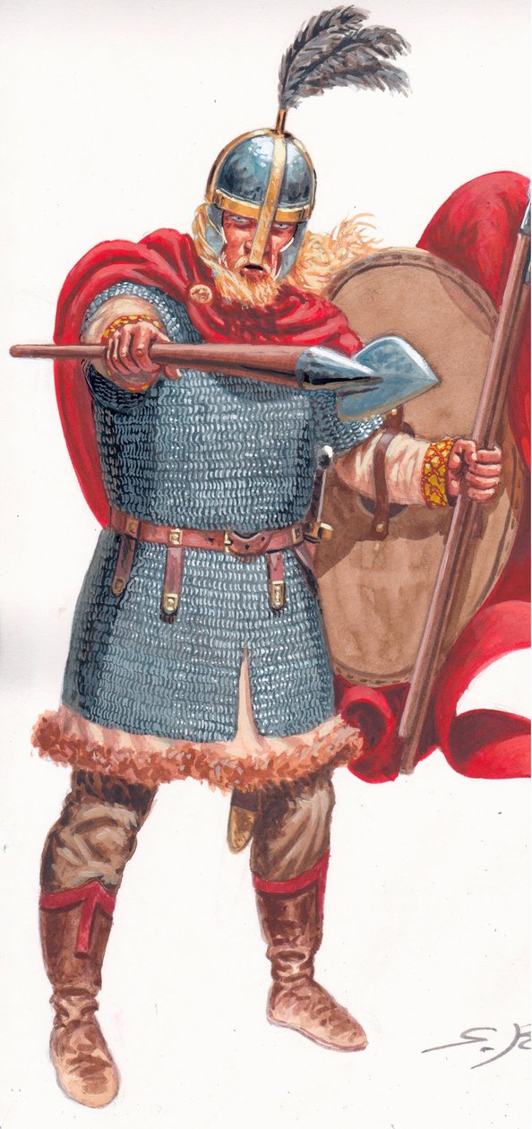 Vůdce barbarů (vizigótský Gót nebo Vandal) od Giuseppe Rava