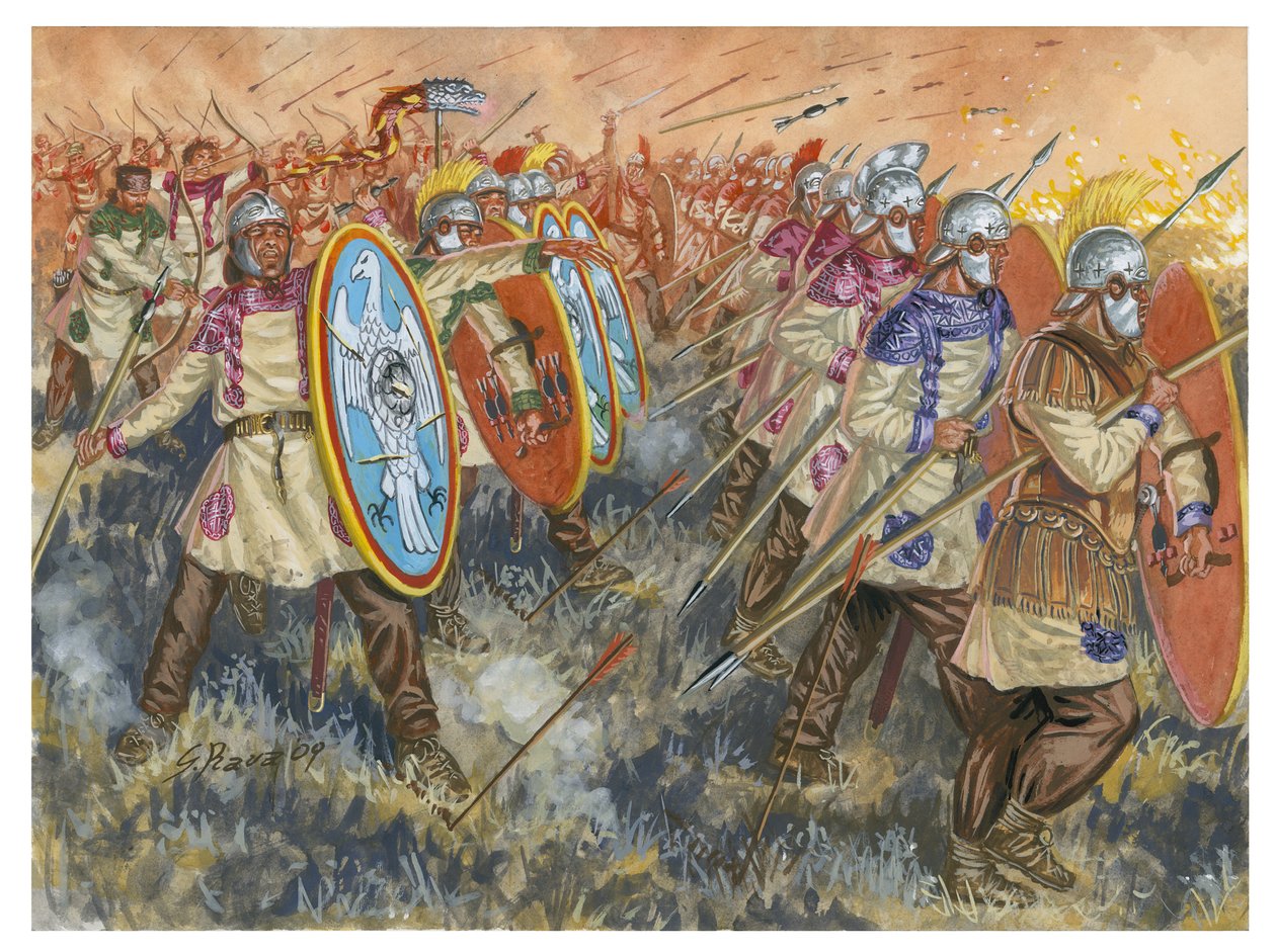 Bitva u Adrianopole (Hadrianopolis) od Giuseppe Rava