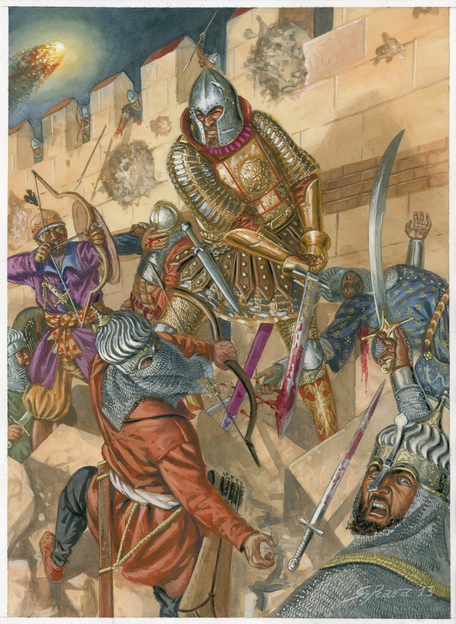 Smrt Konstantina XI Palaiologa a pád Konstantinopole od Giuseppe Rava