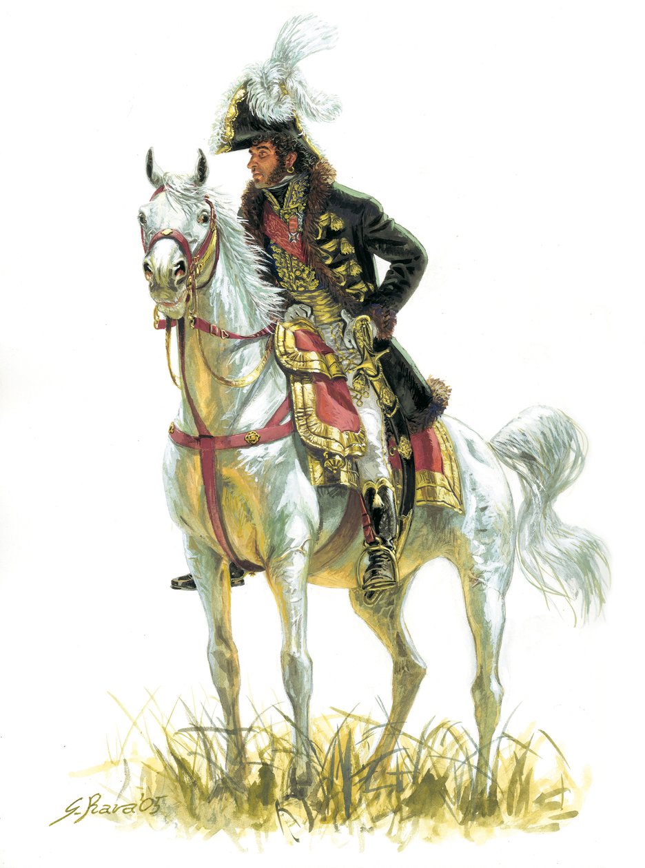 První říše: "Portrét Joachima Murata (1767-1815) v roce 1805" První říše: Joachim Murat (1767-1815) v roce 1805 - Ilustrace Giuseppe Rava od Giuseppe Rava