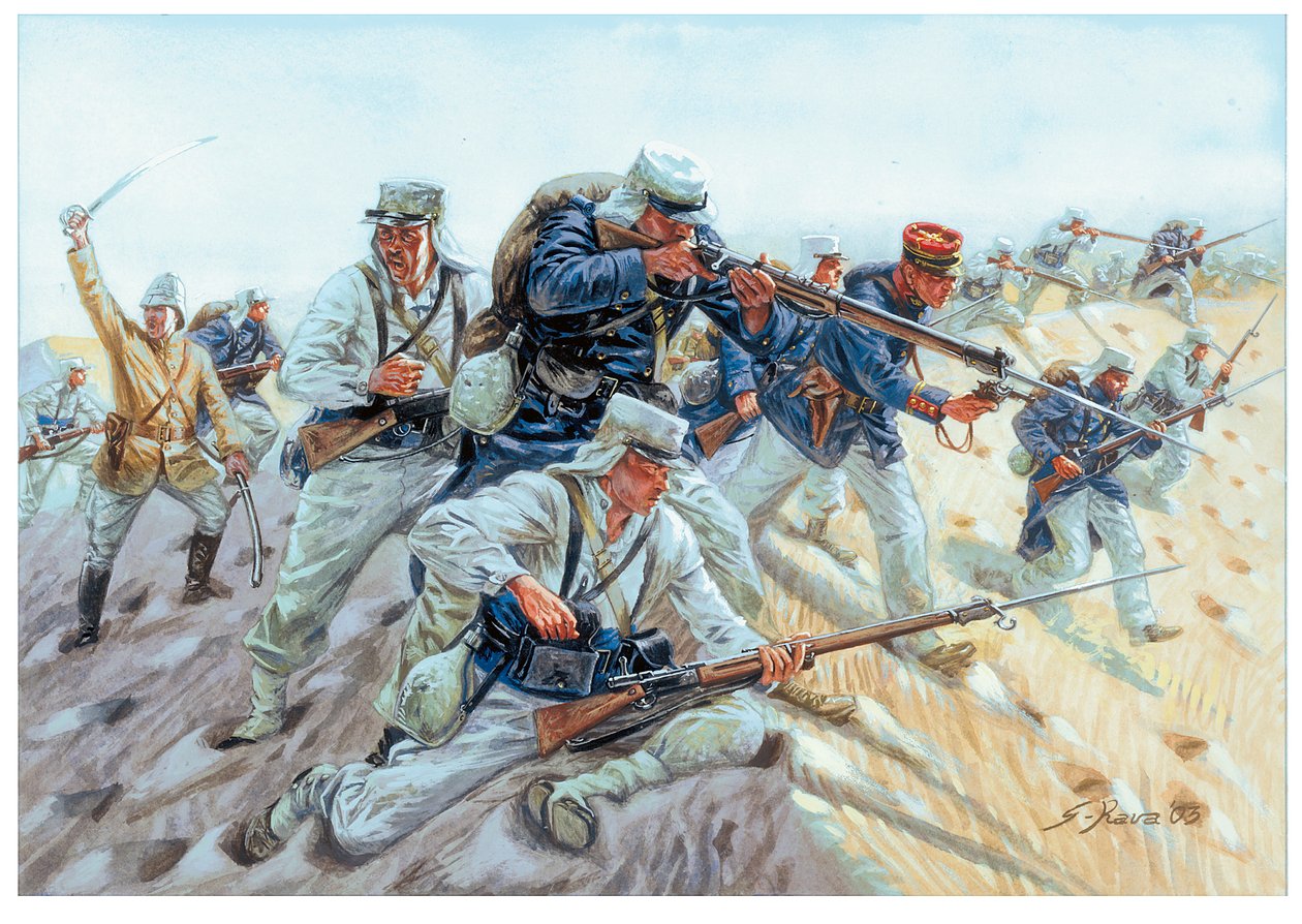 Marche ou creve Soldiers de la Legion etrangere francaise - Francouzská cizinecká legie: Ilustrace Giuseppe Rava: "pochoduj nebo zemři" od Giuseppe Rava