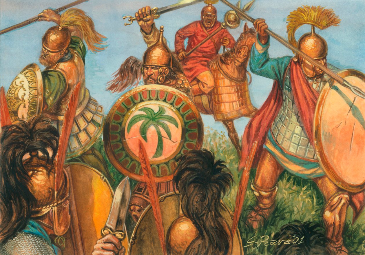Punská válka: kartáginská těžká pěchota - Punská válka: pěchota starověkého Kartága Ilustrace Giuseppe Rava od Giuseppe Rava