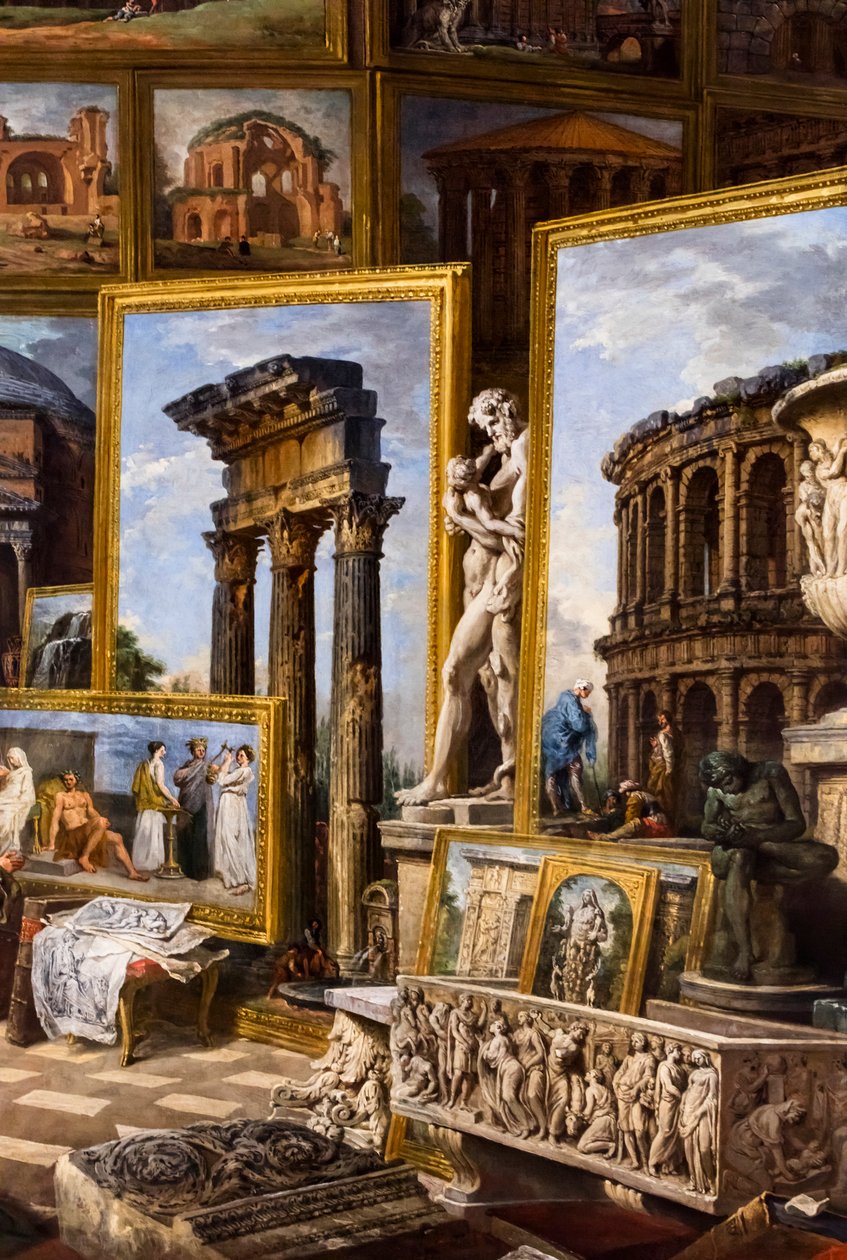 Starověký Řím, asi 1754/57 (olej na plátně) od Giuseppe & Salvi Nicola (1697-1751) Pannini