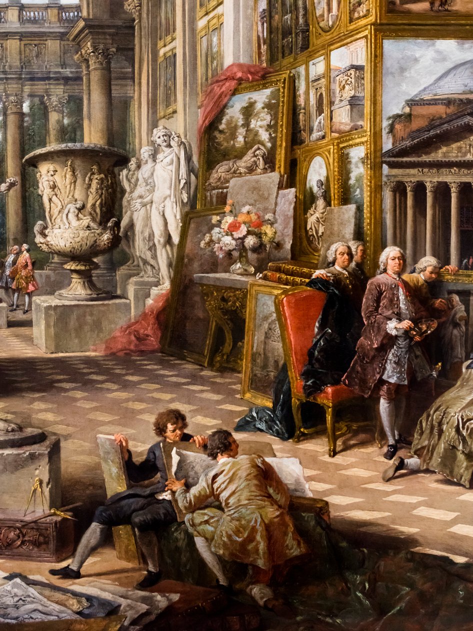 Starověký Řím, asi 1754/57 (olej na plátně) od Giuseppe & Salvi Nicola (1697-1751) Pannini