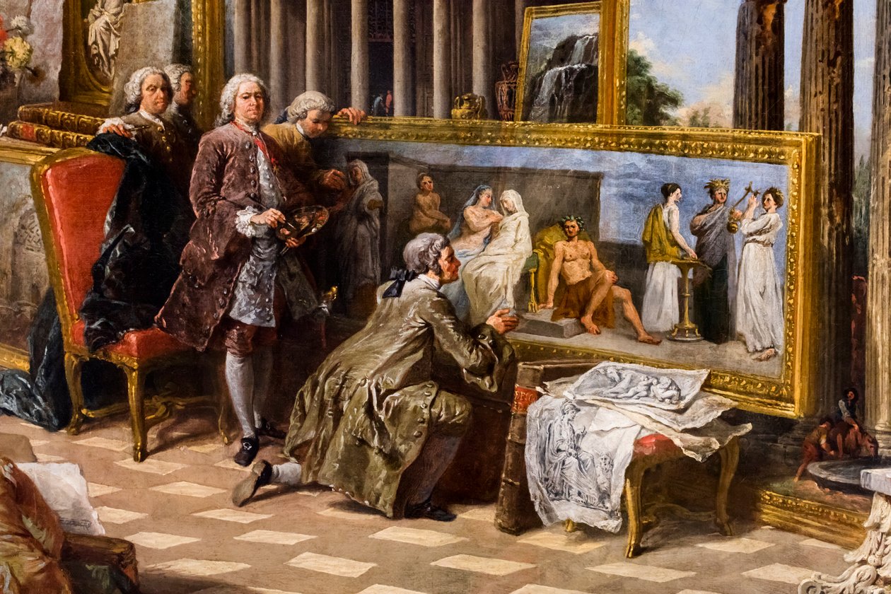 Starověký Řím, asi 1754/57 (olej na plátně) od Giuseppe & Salvi Nicola (1697-1751) Pannini