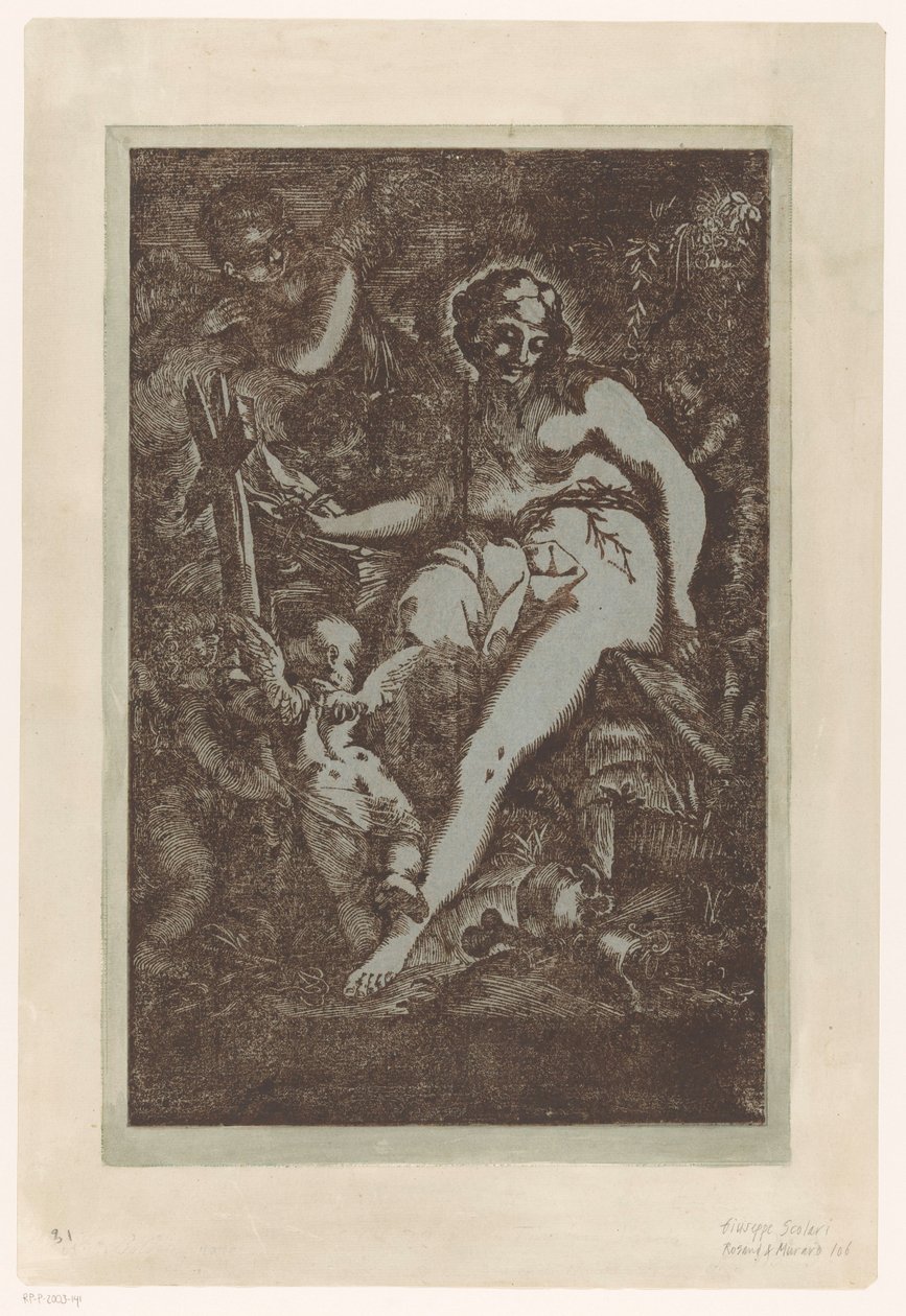 Maria Magdalena in de wildernis od Giuseppe Scolari (circle of)