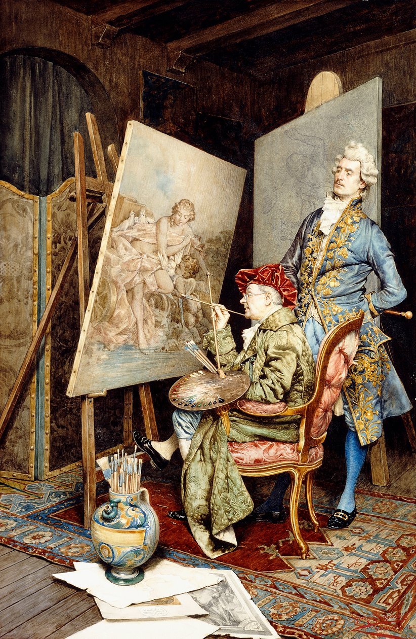 Malířský ateliér od Giuseppe Signorini