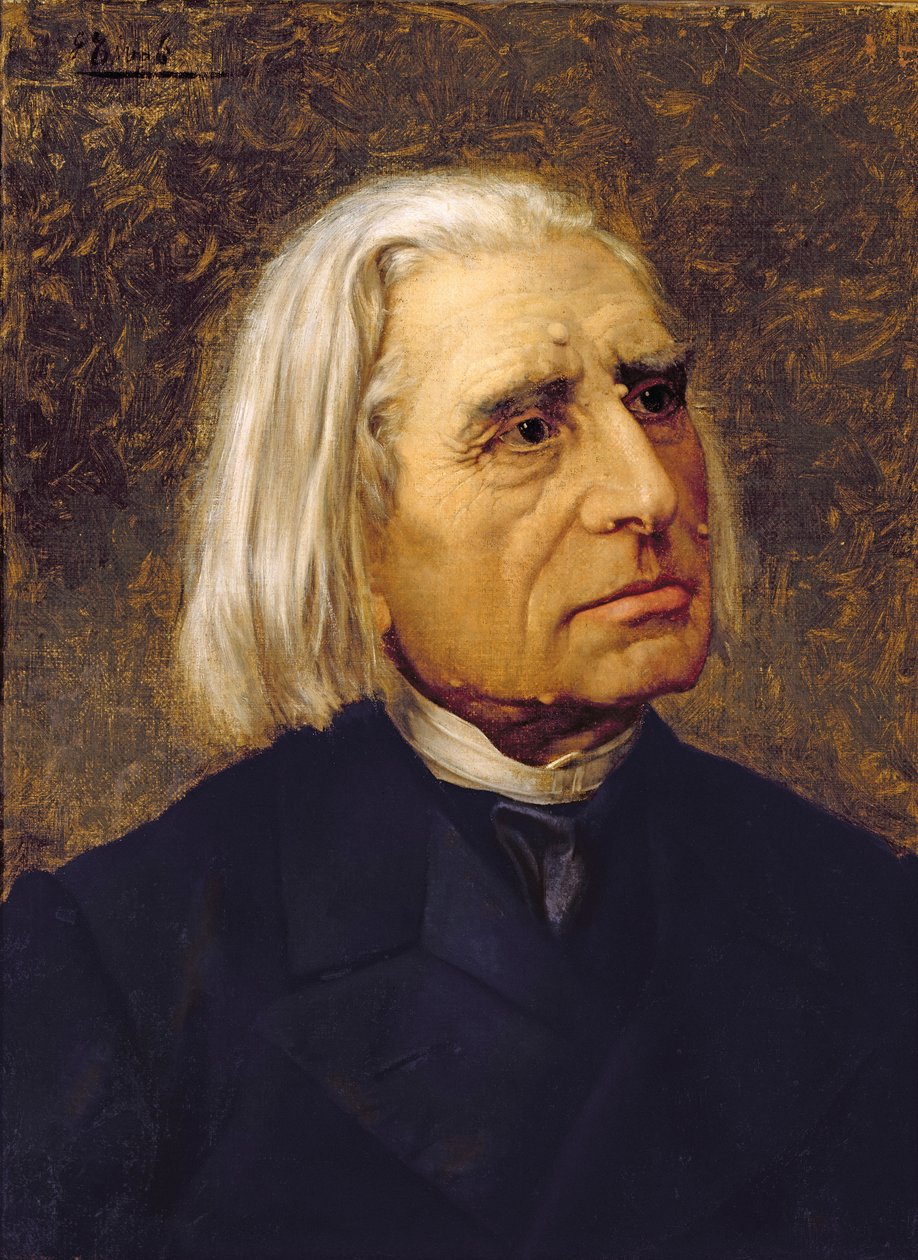 Portrét Franze Liszta (1811-86) (olej na plátně) od Giuseppe Tivoli