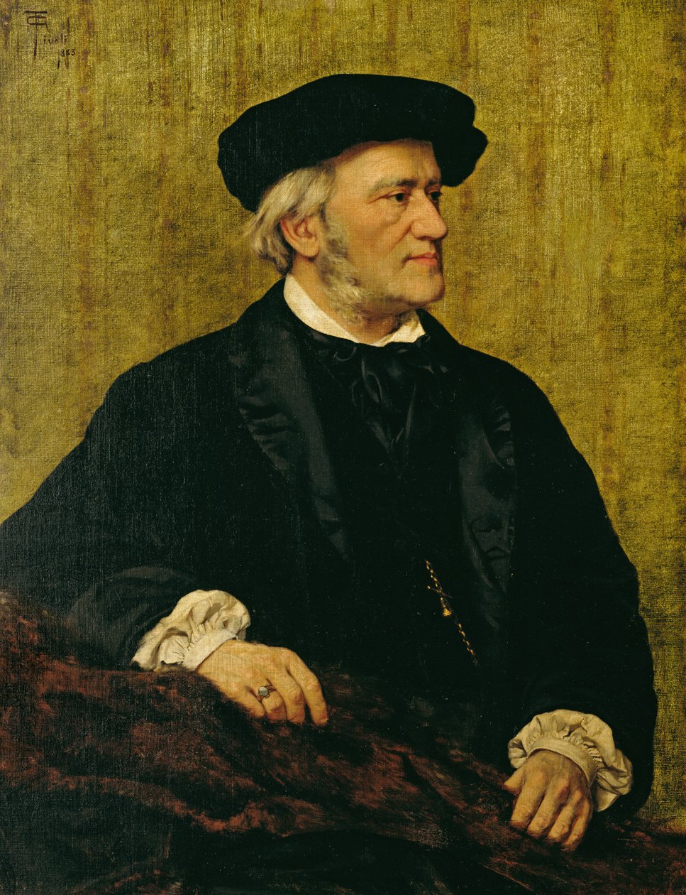 Portrét Richarda Wagnera (1813-83) 1883 (olej na plátně) od Giuseppe Tivoli