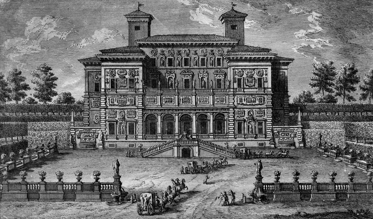 Casino a Villa Borghese, poblíž Říma, 18. století. od Giuseppe Vasi